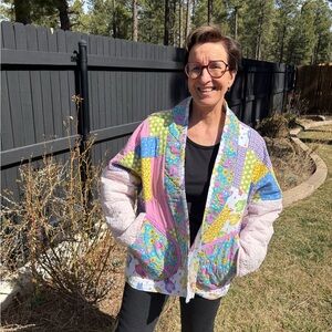 Handmade Upcycled Colorful Patchwork Women's Jacket